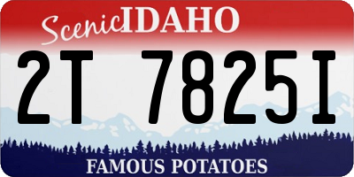 ID license plate 2T7825I