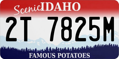 ID license plate 2T7825M
