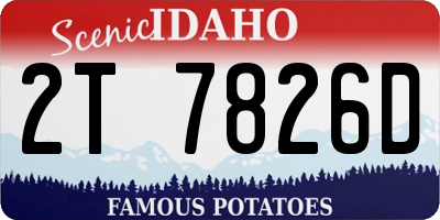 ID license plate 2T7826D