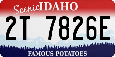 ID license plate 2T7826E