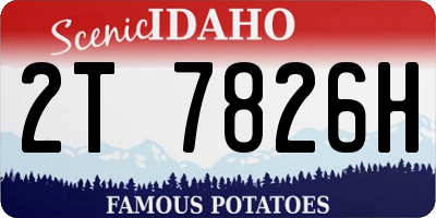 ID license plate 2T7826H