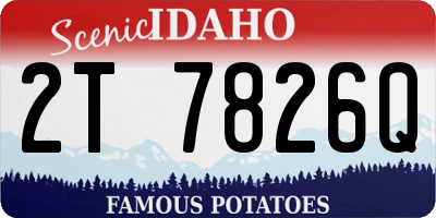 ID license plate 2T7826Q