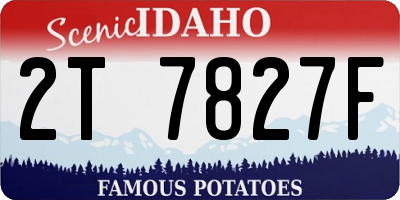 ID license plate 2T7827F