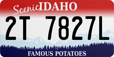 ID license plate 2T7827L