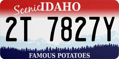 ID license plate 2T7827Y