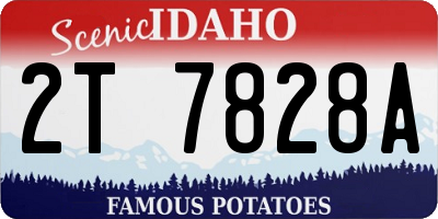 ID license plate 2T7828A