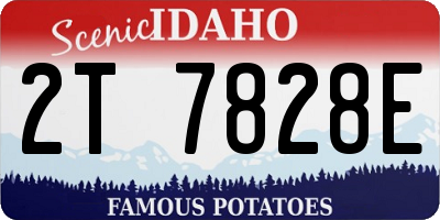 ID license plate 2T7828E