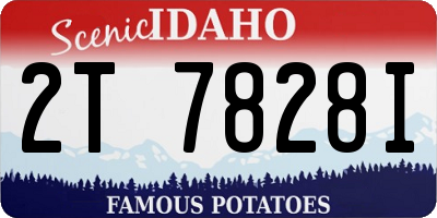 ID license plate 2T7828I