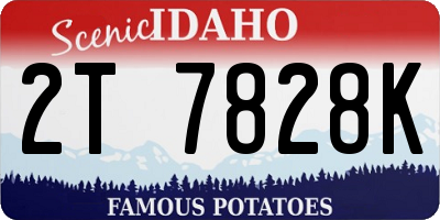 ID license plate 2T7828K