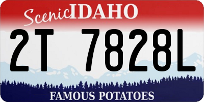 ID license plate 2T7828L
