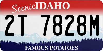 ID license plate 2T7828M