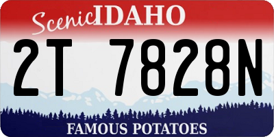 ID license plate 2T7828N