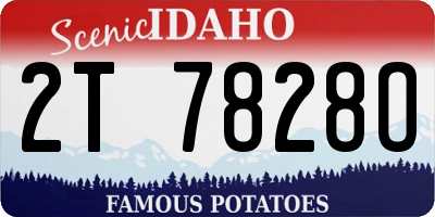 ID license plate 2T7828O