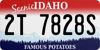 ID license plate 2T7828S