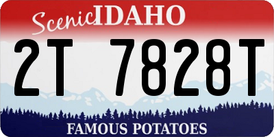 ID license plate 2T7828T