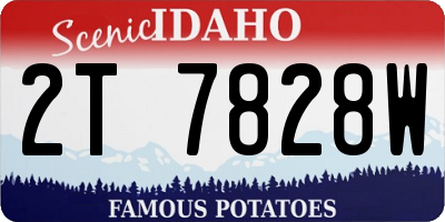 ID license plate 2T7828W