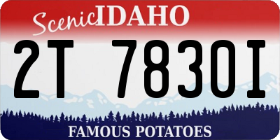 ID license plate 2T7830I