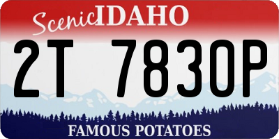 ID license plate 2T7830P