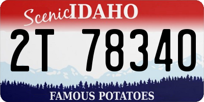 ID license plate 2T7834O