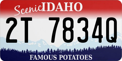 ID license plate 2T7834Q