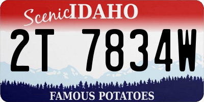 ID license plate 2T7834W