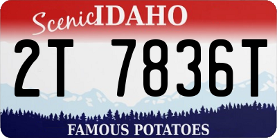 ID license plate 2T7836T