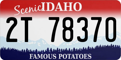 ID license plate 2T7837O