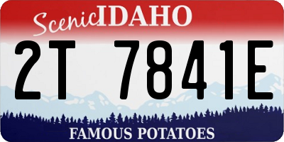 ID license plate 2T7841E
