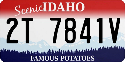 ID license plate 2T7841V