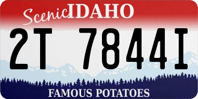 ID license plate 2T7844I