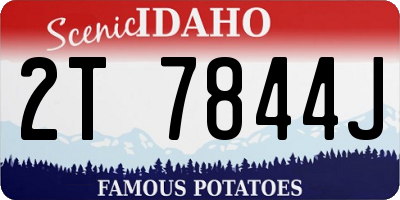 ID license plate 2T7844J