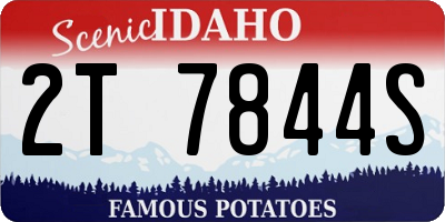 ID license plate 2T7844S