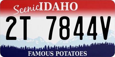 ID license plate 2T7844V