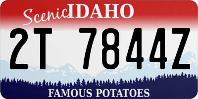 ID license plate 2T7844Z