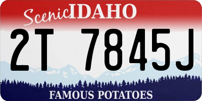 ID license plate 2T7845J