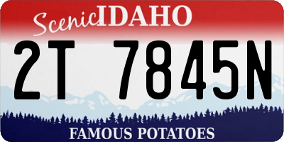 ID license plate 2T7845N