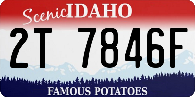 ID license plate 2T7846F