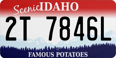 ID license plate 2T7846L