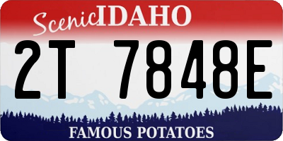 ID license plate 2T7848E