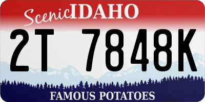 ID license plate 2T7848K