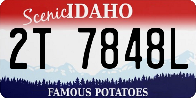 ID license plate 2T7848L