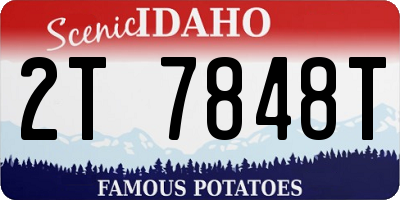 ID license plate 2T7848T