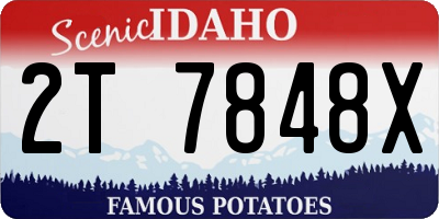ID license plate 2T7848X