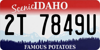 ID license plate 2T7849U