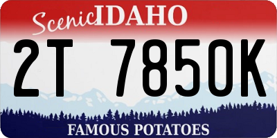 ID license plate 2T7850K