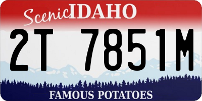 ID license plate 2T7851M