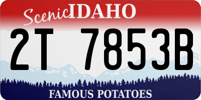 ID license plate 2T7853B