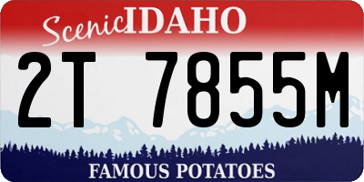 ID license plate 2T7855M