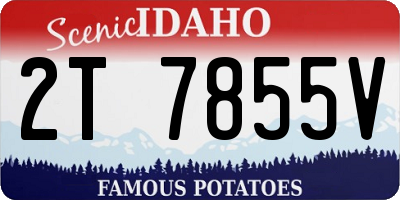 ID license plate 2T7855V