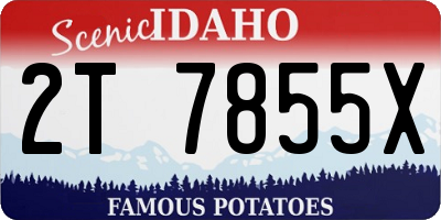 ID license plate 2T7855X